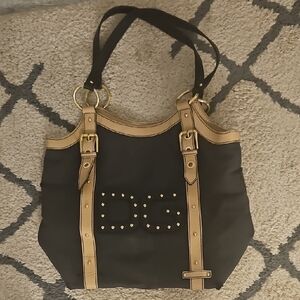 Dolce & Gabana Black and Tan Designer Tote Bag
